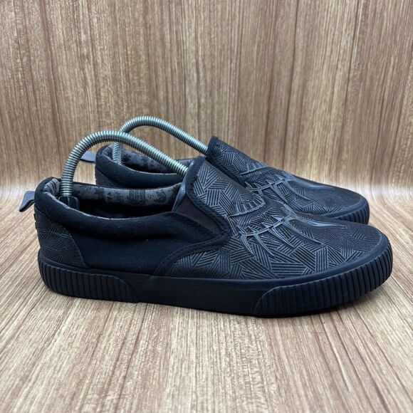 Marvel Black Panther Sneaker Sz 9 Low Top Slip On Casual Athleisure Ground Up - Picture 2 of 8